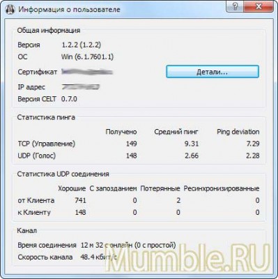 Информация о пользователе